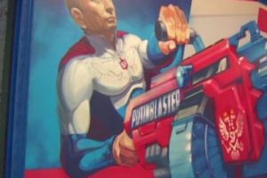 Vladimir Putin şi Superman, eroi într-un film de benzi desenate.  