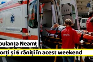 Ambulanţa Neamţ: 4 morţi şi 6 răniţi în acest weekend