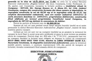 Licitatie publica organizata de B.E.J. 