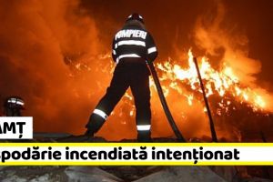 Neamţ: Gospodărie incendiată intenţionat