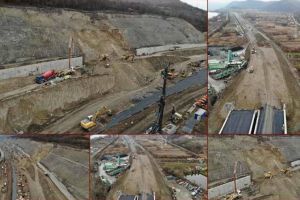 VIDEO. Pe Autostrada A 1 Lugoj-Deva, lotul 4, constructorul a ”atacat” alunecarea de teren de la ”Dealul Liliecilor”