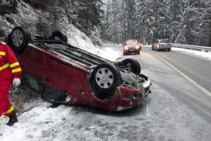 Accident spectaculos la Frumoasa