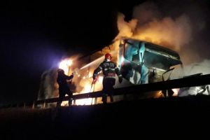 UPDATE Accident la Moftin. Un şofer a murit carbonizat. PRIMELE IPOTEZE