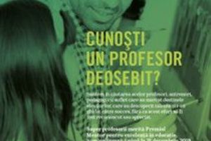 Nominalizări pentru Premiul Mentor pentru excelenţă în educaţie 2018