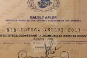 „Biblioteca anului 2017” Biblioteca Aman laureată a Galei APLER