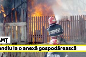 Neamţ: Incendiu la o anexă, provocat de un aparat de gătit improvizat