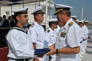 Militari de elita din Constanta. Caporal Tacciu Daniel, militar veteran,component al echipajului  Fregatei F-222 Regina Maria