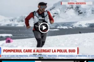 Toata stima! Pompierul român care a alergat 250 km la Polul Sud, la -60 de grade Celsius, pentru o cauză nobilă
