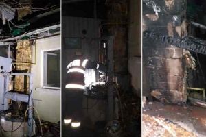 UPDATE FOTO: INCENDIU în localitatea VINEREA, într-o cameră unde se află centrala pe lemne. Au ars 5 mp din acoperiş