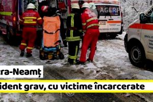 Piatra-Neamţ: Accident victime încarcerate şi mai multe maşini implicate în Piatra-Neamţ