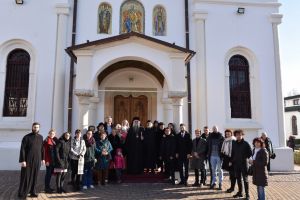 Înaltpreasfinţitul Părinte Varsanufie s-a rugat împreună cu actorii la sărbătoarea Sfântului Mucenic Filimon