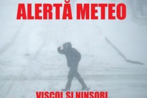 AVERTIZAREA ANM se menţine: Cod PORTOCALIU de NINSORI abundente şi VISCOL 