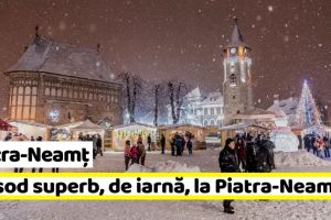 Piatra-Neamţ: Episod superb, de iarnă, la Piatra-Neamţ (FOTO)