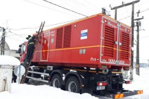 Sibiul, în sprijinul celor 45.000 de lugojeni fără căldură şi lumină – ISU Sibiu a trimis un generator