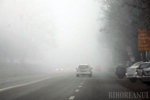 Atenţie, şoferi! Cod galben de ceaţă în Bihor şi alte două judeţe