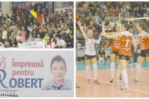 Volei Alba Blaj se implică în campania “Împreună pentru Robert”! La meciul de la Sibiu, cu VK Prostejov, strângere de fonduri, dar şi de jucării pentru copiii din Blaj