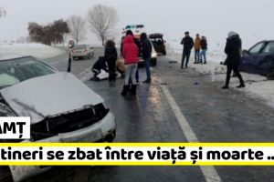 Neamţ: Doi tineri se zbat între viaţă şi moarte după accidentul de duminică