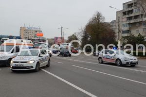 Accident rutier in Constanta, la intersectia strazilor Nicolae Iorga cu Mihai Viteazu. Cadrele medicale, chemate in ajutor