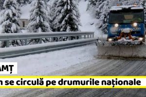 Neamţ: Temperaturi negative în toată Moldova. Cum se circulă pe drumurile naţionale