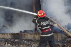 Incendiu la Brăieşti, izbucnit de la o afumătoare