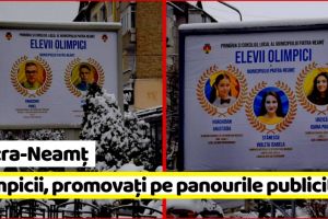 Neamţ: Olimpicii, promovaţi pe panourile publicitare din Piatra-Neamţ (FOTO)