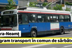 Neamţ: Programul mijloacelor de transport în comun de sărbători