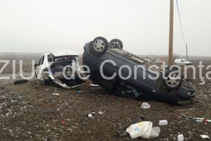 UPDATE. Imagini de la eveniment. Judetul Constanta. Accident rutier intre Silistea si Tortomanu. Sunt mai multe victime, printre care una incarcerata (galerie foto) 