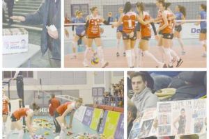 FOTO: la meciul Volei Alba Blaj – VK Prostejov, din Cupa CEV, peste 5000 de lei pentru Robert Roman şi sute de jucării pentru copii din Blaj