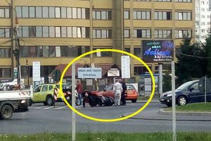 FOTO – Motociclist accidentat la ieşirea din Sibiu spre Șelimbăr