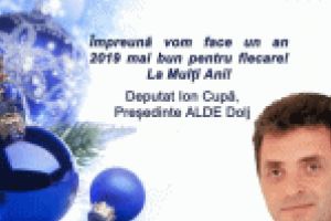 ALDE Dolj: Împreună vom face un an 2019 mai bun pentru fiecare! La Mulţi Ani!