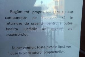Componentele lifturilor noilor blocuri ANL de la Metro, furate înainte de a fi date în folosinţă