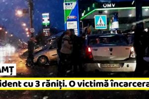 Neamţ: Accident cu 3 răniţi. O victimă încarcerată (FOTO)