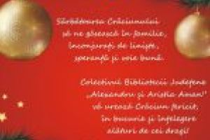 Colectivul Bibliotecii Judeţene „Alexandru şi Aristia Aman” vă urează Crăciun Fericit