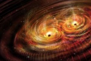 Undele gravitationale: un nou record de distanta a unui sistem binar de gauri negre