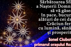 Neamţ: Ionel Ciubotaru: „Sărbătoarea Sfântă a Naşterii Domnului să vă găsească…”
