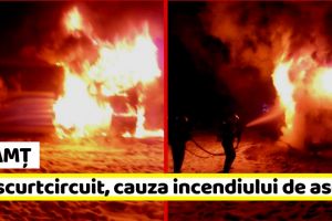 Neamţ: Un scurtcircuit, cauza incendiului de aseară (FOTO)