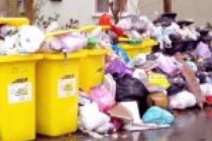 Îngropaţi în gunoaie! După munţii de zăpadă, pe străzile Lugojului au apărut munţii de gunoi