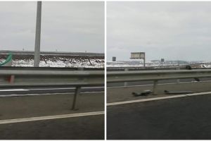 Atenţie, şoferi! Balize anti-orbire rupte pe Autostrada Timişoara – Lugoj. Au ajuns şi pe şosea