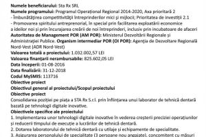 Comunicat de presă Sta Rx SRL