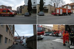 FOTO: EXERCIȚIU ISU la Hotel Transilvania din Alba Iulia – Simulare de stingere a unui incendiu izbucnit la centrala termică cu posibilitate de extindere la întregul complex hotelier