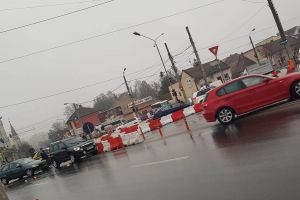 FOTO. Tamponare la Burdea. Traficul rutier, îngreunat