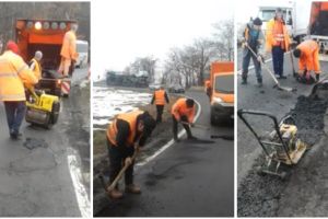 Se cârpesc drumurile vestului. DRDP Timişoara umple gropile rămase după zăpadă