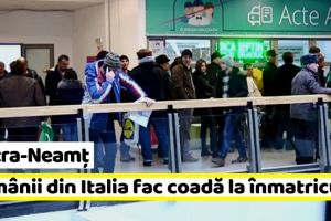 Piatra-Neamţ: Românii din Italia au venit în ţară să-şi radieze maşinile (FOTO)