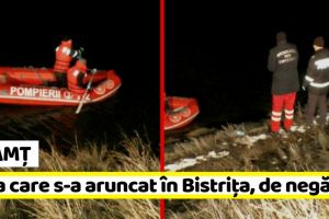 Neamţ: Fata care s-a aruncat în Bistriţa nu a fost găsită. Mâine se reiau căutările (FOTO)