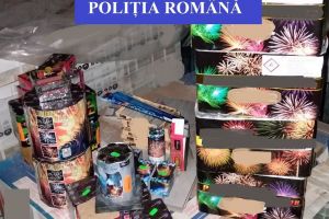 300 de kg de articole pirotehnice, confiscate de poliţiştii bistriţeni