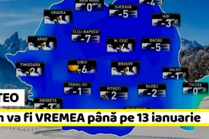 METEO: Cum va fi VREMEA până pe 13 ianuarie. Ger extrem şi ninsori abundente