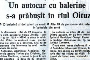Un autobuz cu dansatoare din Chişinău a căzut la Oituz