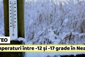 METEO: Temperaturi între -12 şi -17 grade în Neamţ, în această dimineaţă (8 ianuarie)