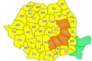 Cod galben de furtuni în Bihor. 5 judeţe, sub cod portocaliu