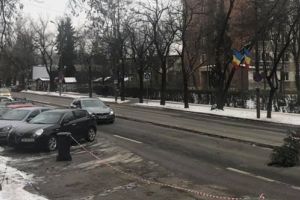 Imaginea zilei la Timişoara: Canal descoperit, semnalizat cu un brad de Crăciun, pe Gh. Lazăr